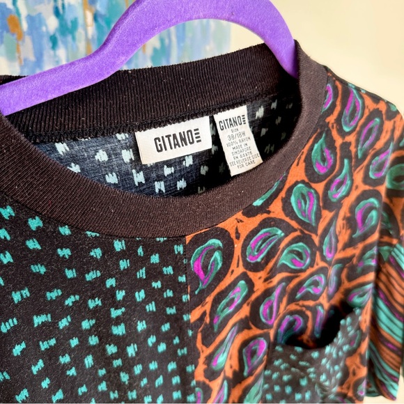 GITANO Mens Multi Patterned T-Shirt (38/M) - Picture 4 of 4